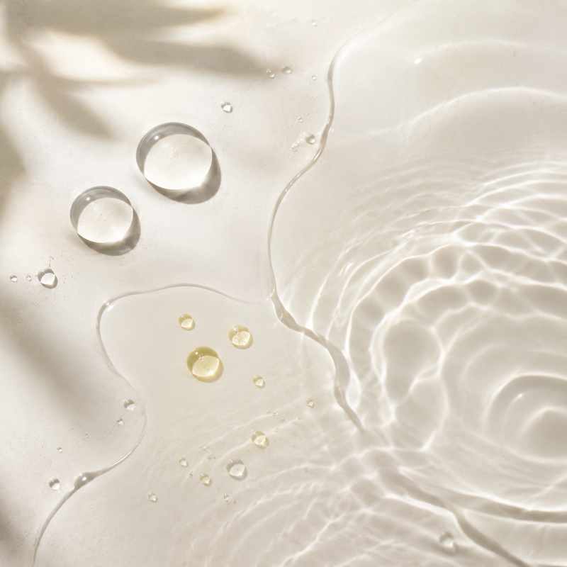 Abstract water and lipid ripples representing hydration in skincare